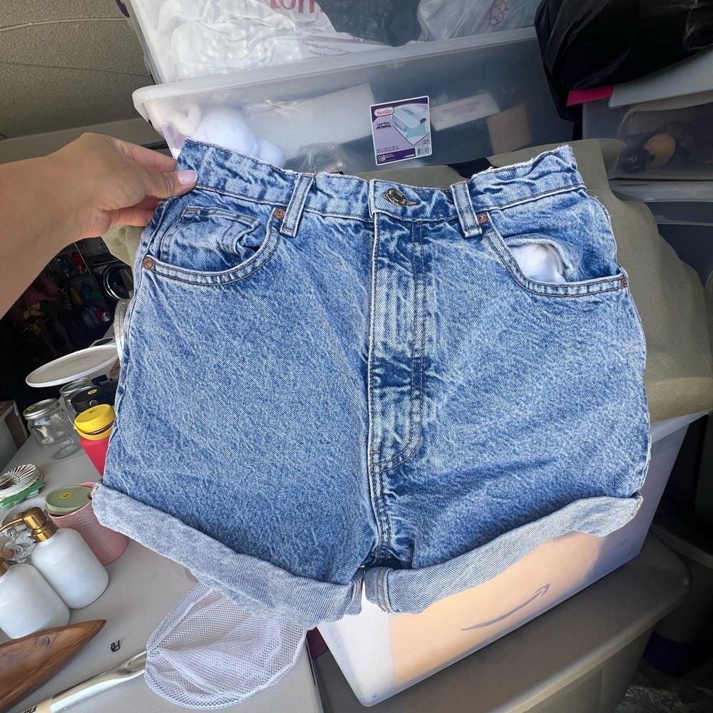 Zara Blue Jean Shorts High-Waisted Vintage Style